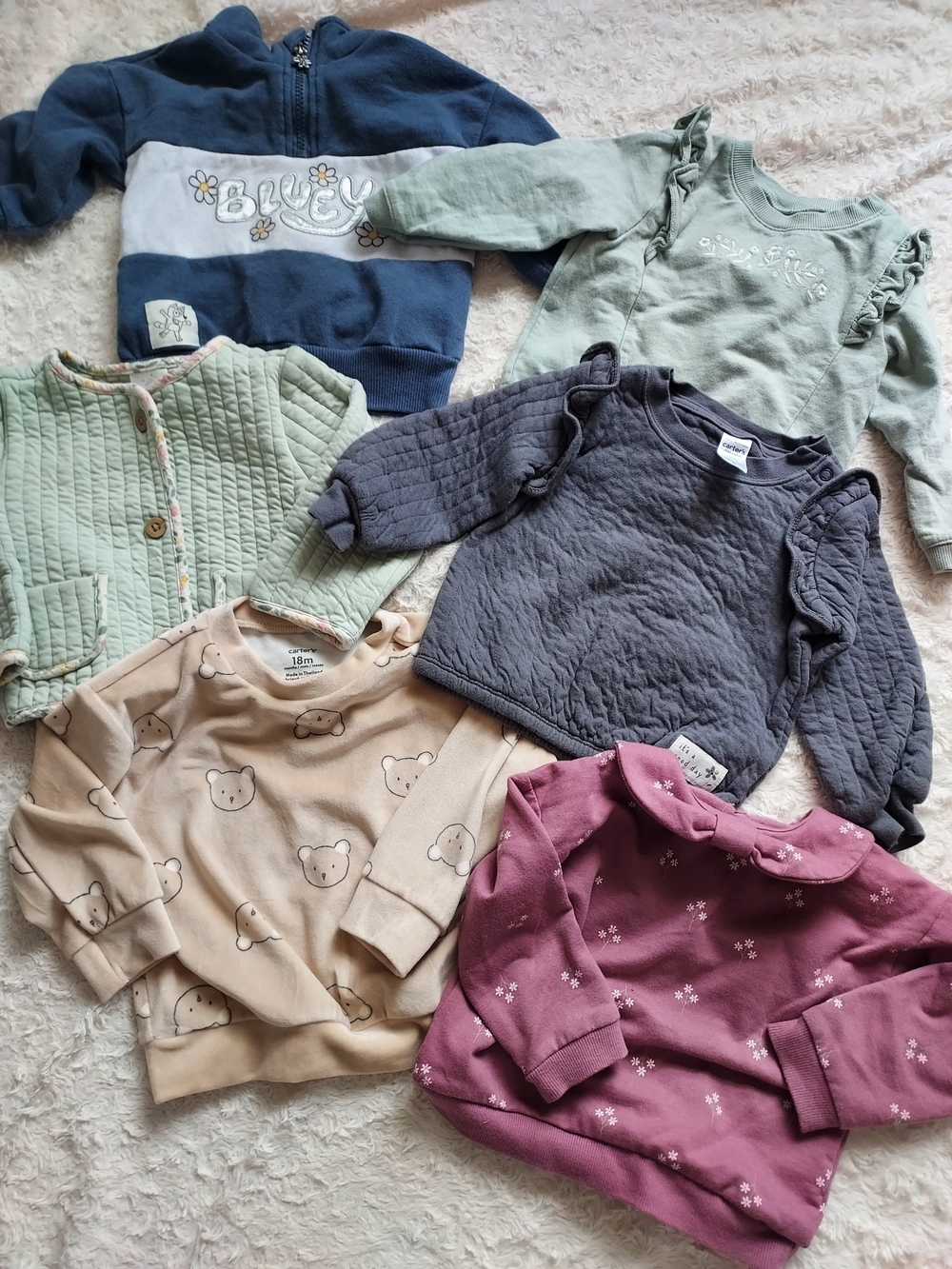 BUNDLE (18 pcs) Baby Girl 18mo Mixed Cool Weather Clothes Play Casual Grandmas - Picture 3 of 7